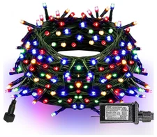 300 LED Christmas String Lights 100FT Multicolor Connectable 8 Modes