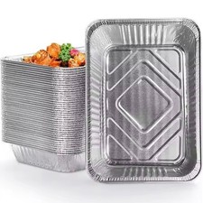 30x Aluminium Foil Roasting Trays Disposable Tin Dish Oven Baking Cooking Buffet