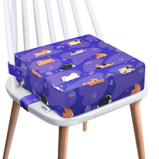 Toddler Booster Seat for Dining Table,4 Inches Washable Double Safer Straps Non-
