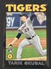 Tarik Skubal Rookie RC 2021 Topps 1986 35th Anniversary Black /299 Tigers