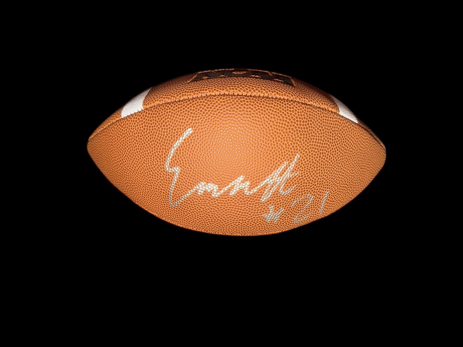 Emmett Johnson Autographed Signed Nebraska Cornhuskers NCAA LOGO Football RB JSA 