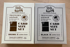 TRAVELER  S notebook Card Size 20th Anniversary Set Color Black  Brown Set of 2
