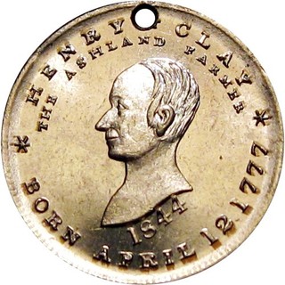 1844 Henry Clay Campaña Política Tiempos Difíciles Ficha HT 407 Elección