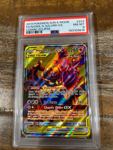 Naganadel & Guzzlord-GX graded PSA 8 for sale on eBay