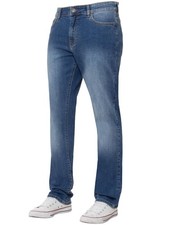 Kruze Jeans Mens Straight Leg Stretch Denim New Basic Regular Big Tall All Waist