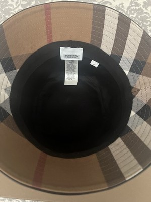 Burberry Check Cotton Canvas Bucket Hat SZ M | eBay display picture 1