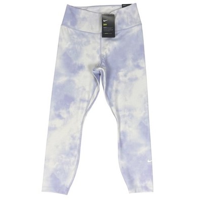 Nike One Icon Clash Womens Crop Leggings DA0339-569 Purple Tie-Dye Size Small