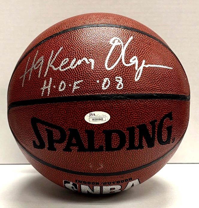 Hakeem Olajuwon Signed I/O Basketball w/HOF Inscription Rockets JSA W360849 - Image 2 of 4
