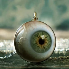 Double Sided Eyeball Pendant Necklace