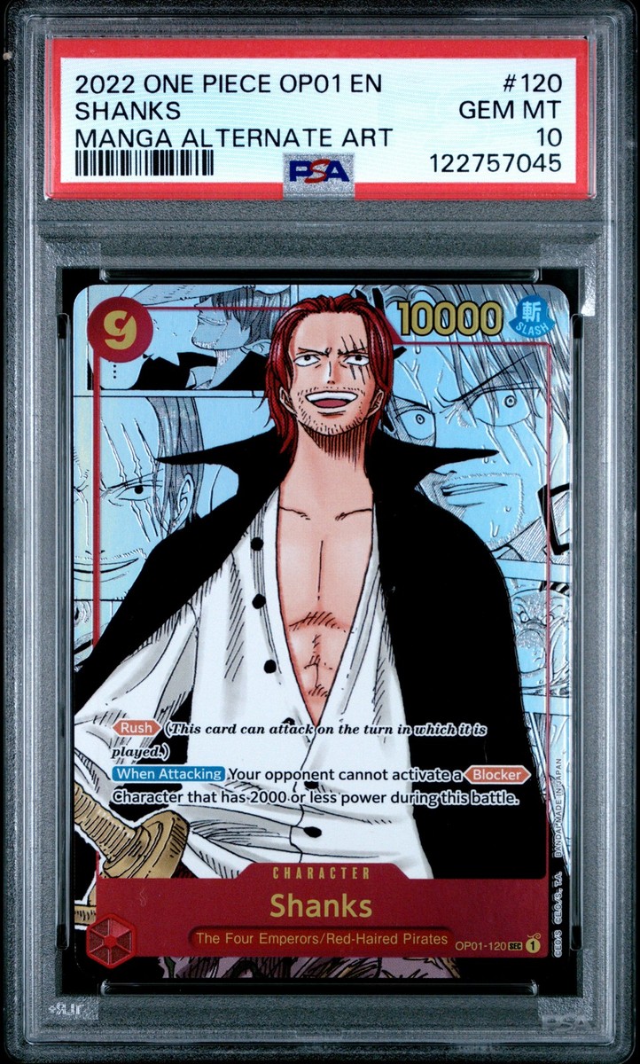 2022 ONE PIECE OP01-ROMANCE DAWN MANGA ALTERNATE ART #120 SHANKS