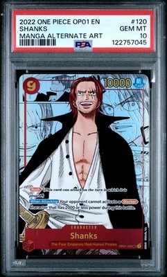 2022 ONE PIECE OP01-ROMANCE DAWN MANGA ALTERNATE ART #120 SHANKS