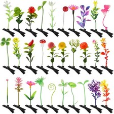 30 Pcs Bean Sprout Hair Clips Rave Mixed Style Plant Hairpins Cute