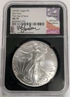 2024(P) American Silver Eagle Star Privy FDOI NGC MS70 Gaudioso Signed