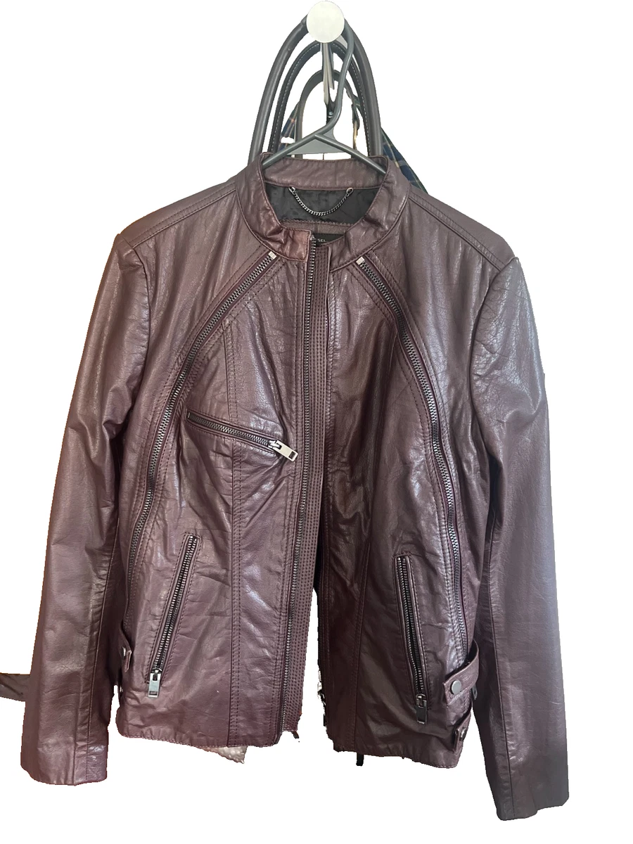 Diesel Leather Outer Shell Brown Coats, Jackets & Vests for Men