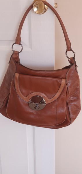 MIMCO HUSTLER HOBO LEATHER BAG COGNAC  COLOR