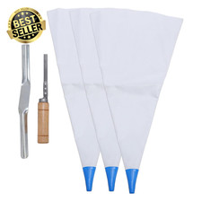 Heavy Duty PVC Mortar Bags Set with Brick Jointer Tuck Pointer for Tile Grout Ma