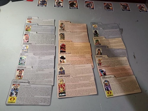 1983-1987 Gi Joe Filecard Lot.  20 Cards