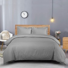Palatial King 120x98 Stripe Duvet Cover Set   Cotton 1000TC Oversize Duvet Cover