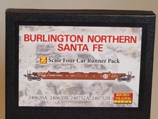 Micro-Trains Z-Scale Burlington Northern Santa Fe 4 Container Well Car Pack