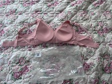 HONEY LOVE Seamless Wireless Bra Pink Size LARGE Smooth No Underwire Everyday