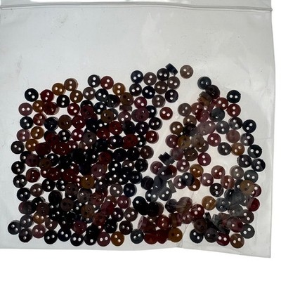 Vintage Doll Small 2 Hole Buttons Sewing Crafting Brown Black Red 1/4'' Clothing