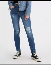 Levi's Women's 721 High Rise Skinny Leg Distressed Jeans 26x30