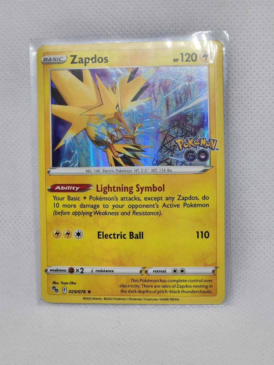 Zapdos Reverse Foil Raro Pokémon Go