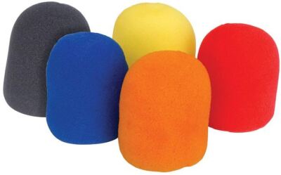 QTX SOUND - Mikrofon Windschutzscheiben, Mehrfarbig (5er Pack)