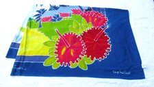 Bridge to Bali Sarong Hand Painted Batik Print Wrap Beach Swimsuit Cover 65 x 43
