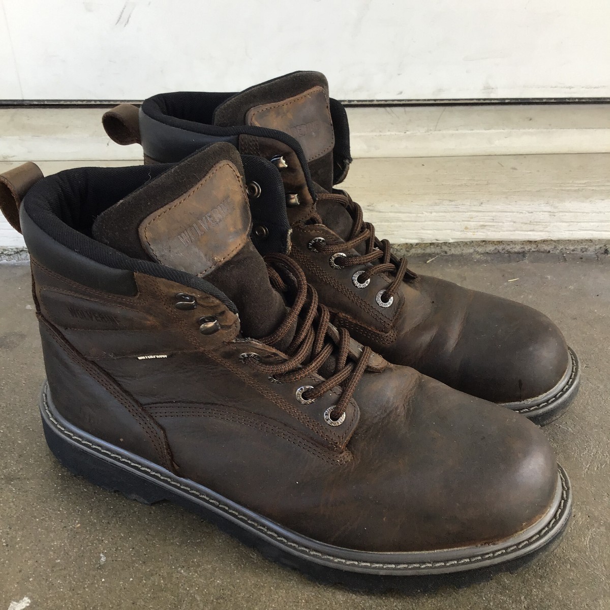 NEW Wolverine Mens Waterproof Steel Toe Work Boots sz 12 Brown Nubuck Leather Wolverine Men main image 4
