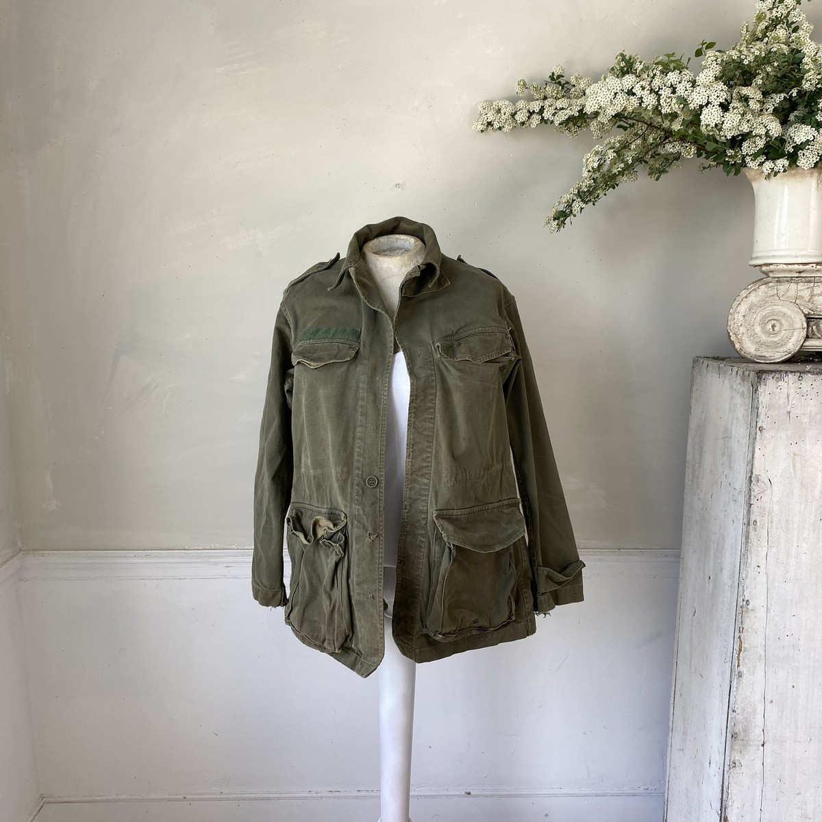 Vintage French Workwear Military Green Jacket Early Mid Vintage French Workwear Military Green Jacket Early Mid