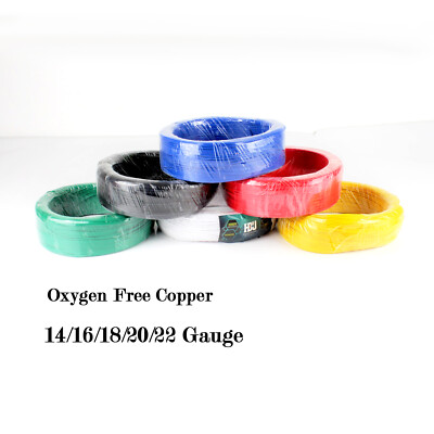Automotive Primary Wire 25FT EA, 6 Colors 12V Copper Amplifier Wiring Pick Gauge