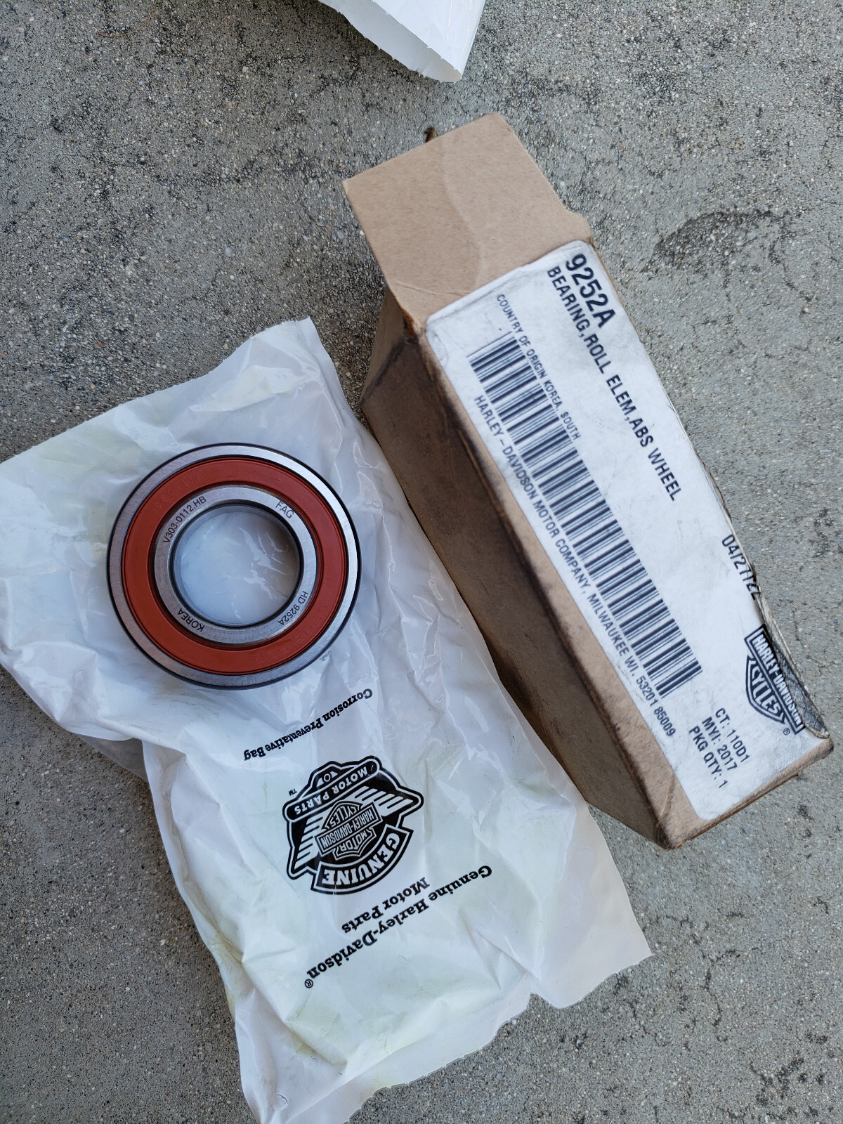 9252A HarleyDavidson ABS Wheel Bearing Roll Elem OEM NOS for sale