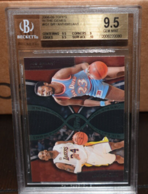 その他 Kobe Bryant 2008-09 Topps Kobe Bryant Joe Bryant Genes #IGI BECKETT Grade 9.5