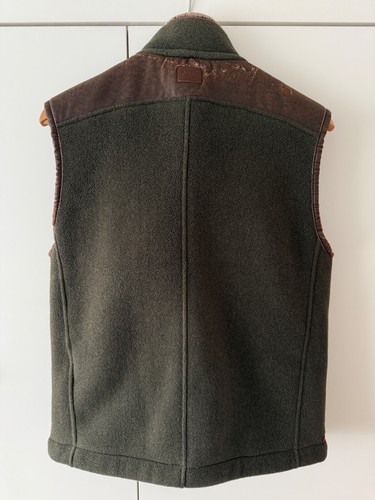 Aigle Shepper W Men's Small Green Fleece Gilet Waistcoat with Zipped Pockets - Picture 2 of 14