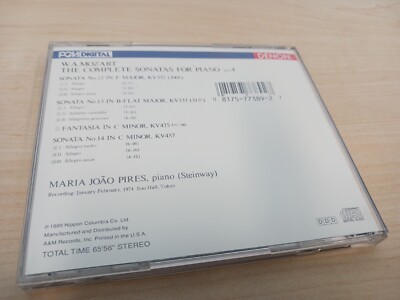 W.A. MOZART PIANO SONATAS,V4 MARIA JOAO PIRES,PCM DIGITAL DENON