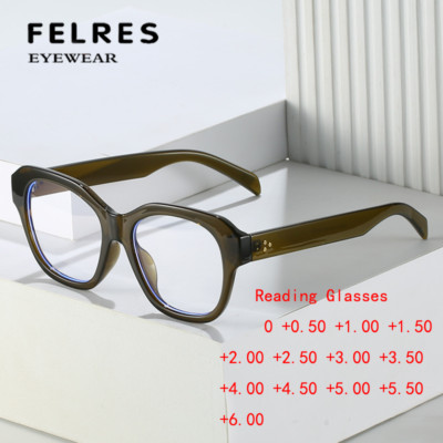 Anti Blue Light Fashion Reading Glasses Men Women Clear Lens Minimalist Glasses
