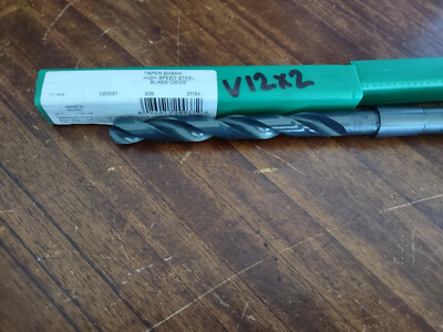 New Precision Twist Drill Co 020037 37/64 Black Oxide HSS Taper Shank Dril Bit