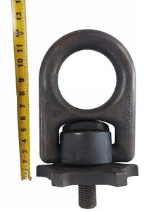 ACTEK 15,000 LBS SPEED BASE® Swivel Hoist Ring p/n 42802, 1-1/4"-7 TPI, USA