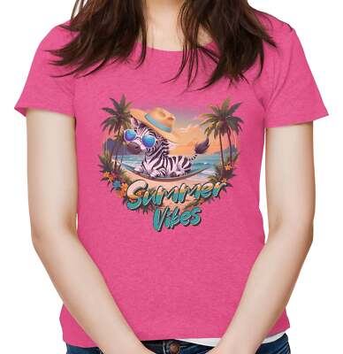 Summer Vibes Zebra - Women's Tri-Blend T-Shirt