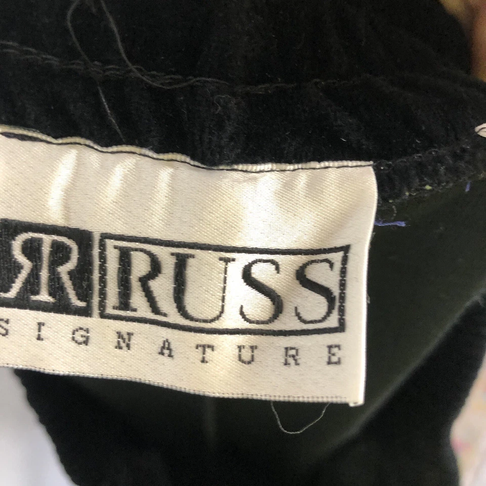 Black Velvet Pants Womens 2X Plus Size Velour Y2K Pull On Stretch Y2K Holidays - Image 3 of 4