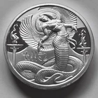 2 OZ .999 FINE SILVER WADJET EGYPTIAN GODS SERIES ULTRA HIGH RELIEF