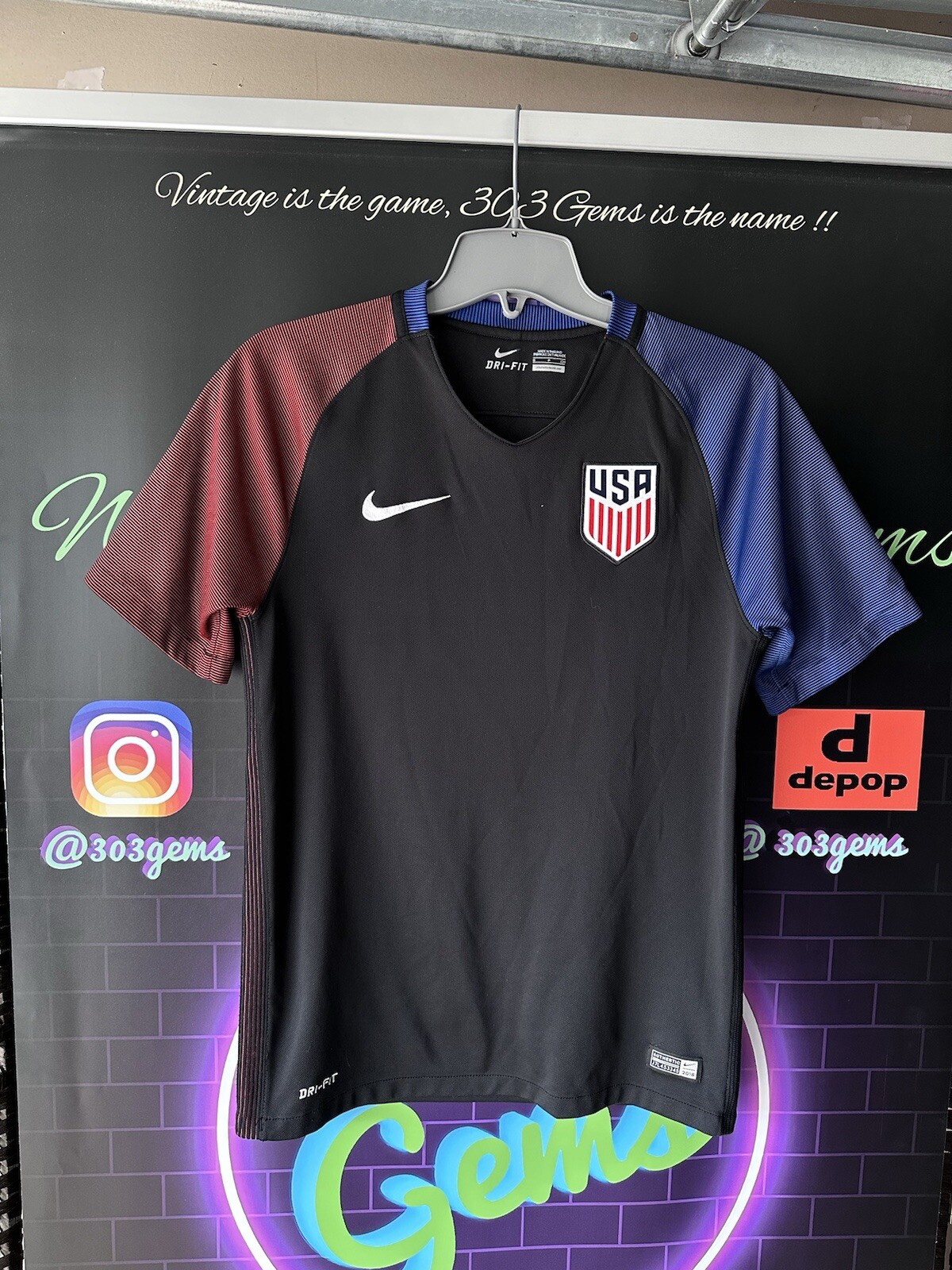 Authentic Nike Team USA 2016 Away Football Soccer Jersey Kit 724641-010 USMNT