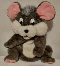 Group Hands on Bible 16" Hand Puppet Gray Mouse w/ Whiskers Pink Paws Plush
