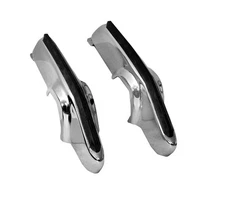 1969 Chevy Camaro Front Deluxe Bumper Guards w/ Rubber Inserts - Chrome New Dii