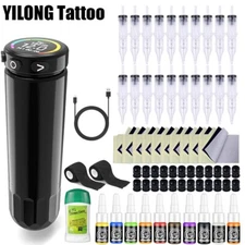Professional Wireless Coreless Motor Tattoo Gun Machine Makeup Pen Kit 2000mAh