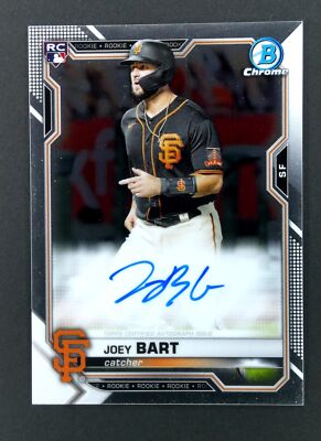 2021 Bowman #CRA-JB Joey Bart Chrome RC Rookie Autographs Auto Rookie Card 11I