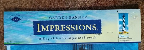 Lighthouse Garden Banner Flag Cape Hatteras Impressions NCE Kathleen Denis NEW - Picture 5 of 6