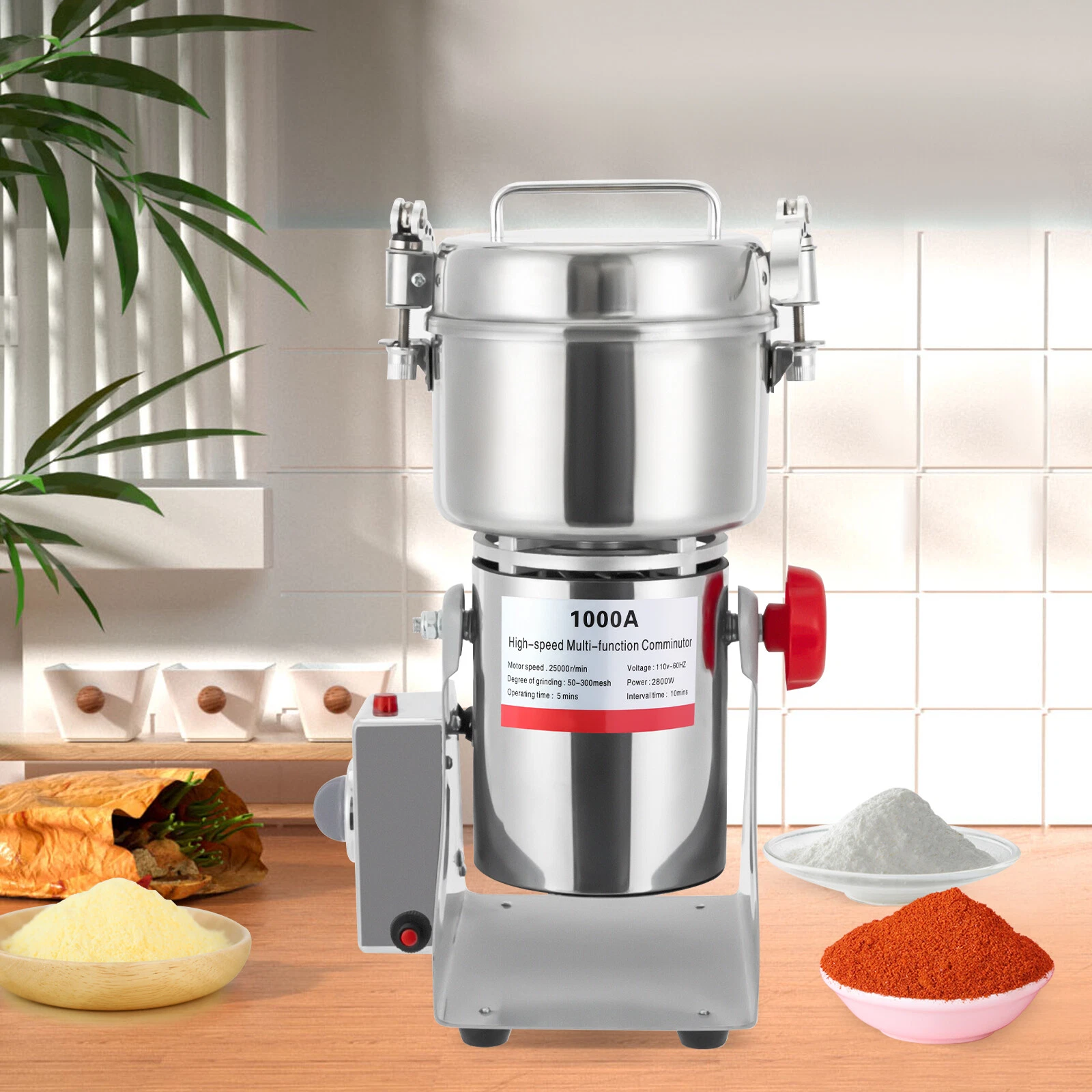 Spice Grinder Electric Grain Mill Grinder High Speed Superfine Powder Pulverizer