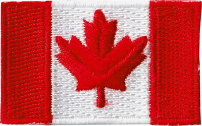 Patch - Small Canadian Flag Canada Northern Maple Leaf Embroidered Iron On 51132